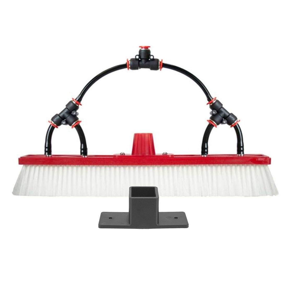 Tucker Hybrid Brush with Euro Socket and Four Fan Jets - 18 Inches