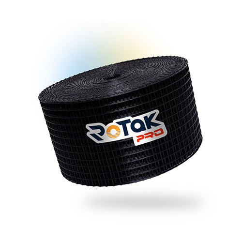 ROTAK Critter Guard PRO | 6in x 100ft Solar Panel Bird Prevention Roll | Galvanized Black PVC Coated ½ inch Wire Roll Mesh