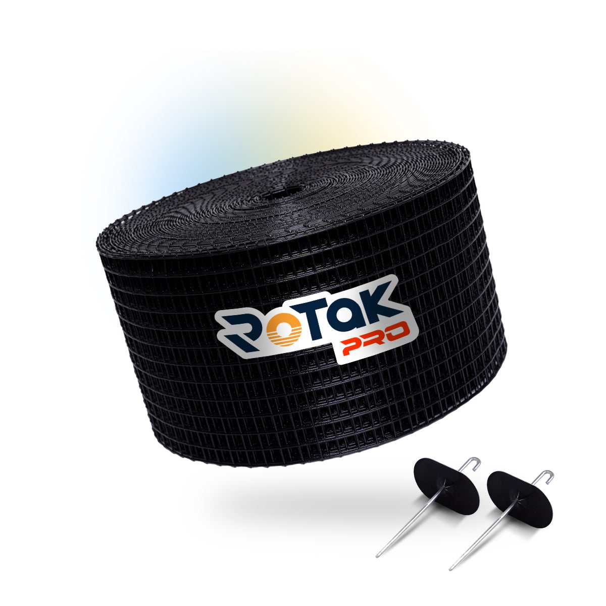 ROTAK Critter Guard PRO | 6in x 100ft Solar Panel Bird Prevention Roll Kit with 100 Fastener Clips | Galvanized Black PVC Coated ½ inch Wire Roll Mesh (6" PRO + 100 Clips)